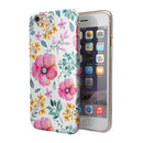 Subtle Watercolor Pink Floral iPhone 6/6s or 6/6s Plus 2-Piece Hybrid INK-Fuzed Case