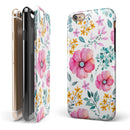 Subtle Watercolor Pink Floral iPhone 6/6s or 6/6s Plus 2-Piece Hybrid INK-Fuzed Case