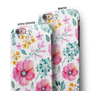 Subtle Watercolor Pink Floral iPhone 6/6s or 6/6s Plus 2-Piece Hybrid INK-Fuzed Case