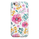 Subtle Watercolor Pink Floral iPhone 6/6s or 6/6s Plus 2-Piece Hybrid INK-Fuzed Case