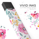 Subtle Watercolor Pink Floral - Premium Decal Protective Skin-Wrap Sticker compatible with the Juul Labs vaping device