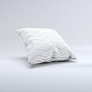 Subtle Wide White & Gray Chevron Ink-Fuzed Decorative Throw Pillow