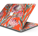 Summer Floral Coral v2 - Skin Decal Wrap Kit Compatible with the Apple MacBook Pro, Pro with Touch Bar or Air (11", 12", 13", 15" & 16" - All Versions Available)