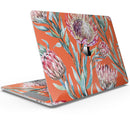 Summer Floral Coral v2 - Skin Decal Wrap Kit Compatible with the Apple MacBook Pro, Pro with Touch Bar or Air (11", 12", 13", 15" & 16" - All Versions Available)