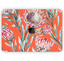 Summer Floral Coral v2 - Skin Decal Wrap Kit Compatible with the Apple MacBook Pro, Pro with Touch Bar or Air (11", 12", 13", 15" & 16" - All Versions Available)