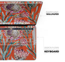 Summer Floral Coral v2 - Skin Decal Wrap Kit Compatible with the Apple MacBook Pro, Pro with Touch Bar or Air (11", 12", 13", 15" & 16" - All Versions Available)