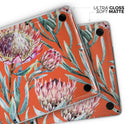 Summer Floral Coral v2 - Skin Decal Wrap Kit Compatible with the Apple MacBook Pro, Pro with Touch Bar or Air (11", 12", 13", 15" & 16" - All Versions Available)