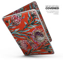 Summer Floral Coral v2 - Skin Decal Wrap Kit Compatible with the Apple MacBook Pro, Pro with Touch Bar or Air (11", 12", 13", 15" & 16" - All Versions Available)