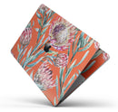 Summer Floral Coral v2 - Skin Decal Wrap Kit Compatible with the Apple MacBook Pro, Pro with Touch Bar or Air (11", 12", 13", 15" & 16" - All Versions Available)