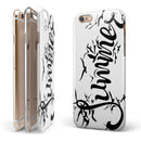 Summer Black Seagulls iPhone 6/6s or 6/6s Plus 2-Piece Hybrid INK-Fuzed Case