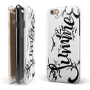 Summer Black Seagulls iPhone 6/6s or 6/6s Plus 2-Piece Hybrid INK-Fuzed Case