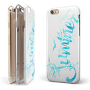 Summer Blue Watercolor Seagulls iPhone 6/6s or 6/6s Plus 2-Piece Hybrid INK-Fuzed Case