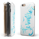 Summer Blue Watercolor Seagulls iPhone 6/6s or 6/6s Plus 2-Piece Hybrid INK-Fuzed Case