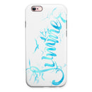 Summer Blue Watercolor Seagulls iPhone 6/6s or 6/6s Plus 2-Piece Hybrid INK-Fuzed Case