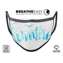 Summer Blue Watercolor Seagulls - Made in USA Mouth Cover Unisex Anti-Dust Cotton Blend Reusable & Washable Face Mask with Adjustable Sizing for Adult or Child