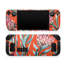 Summer Floral Coral v2 // Vinyl Skin Wrap for Steam Deck OLED & Steam Deck (LCD) — Soft Matte or Ultra Gloss