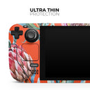 Summer Floral Coral v2 // Vinyl Skin Wrap for Steam Deck OLED & Steam Deck (LCD) — Soft Matte or Ultra Gloss