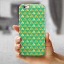 Summer Green and Gold v1 iPhone 6/6s or 6/6s Plus 2-Piece Hybrid INK-Fuzed Case