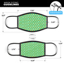 Summer Green and Gold v1 - Made in USA Mouth Cover Unisex Anti-Dust Cotton Blend Reusable & Washable Face Mask with Adjustable Sizing for Adult or Child