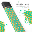 Summer Green and Gold v1 - Premium Decal Protective Skin-Wrap Sticker compatible with the Juul Labs vaping device