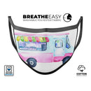 Summer Mode Ice Cream Truck - Made in USA Mouth Cover Unisex Anti-Dust Cotton Blend Reusable & Washable Face Mask with Adjustable Sizing for Adult or Child