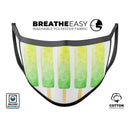 Summer Mode Ice Cream v13 - Made in USA Mouth Cover Unisex Anti-Dust Cotton Blend Reusable & Washable Face Mask with Adjustable Sizing for Adult or Child
