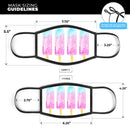 Summer Mode Ice Cream v14 - Made in USA Mouth Cover Unisex Anti-Dust Cotton Blend Reusable & Washable Face Mask with Adjustable Sizing for Adult or Child