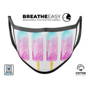 Summer Mode Ice Cream v14 - Made in USA Mouth Cover Unisex Anti-Dust Cotton Blend Reusable & Washable Face Mask with Adjustable Sizing for Adult or Child