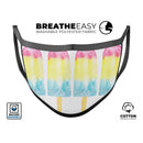 Summer Mode Ice Cream v2 - Made in USA Mouth Cover Unisex Anti-Dust Cotton Blend Reusable & Washable Face Mask with Adjustable Sizing for Adult or Child