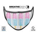 Summer Mode Ice Cream v4 - Made in USA Mouth Cover Unisex Anti-Dust Cotton Blend Reusable & Washable Face Mask with Adjustable Sizing for Adult or Child