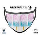 Summer Mode Ice Cream v7 - Made in USA Mouth Cover Unisex Anti-Dust Cotton Blend Reusable & Washable Face Mask with Adjustable Sizing for Adult or Child