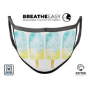 Summer Mode Ice Cream v9 - Made in USA Mouth Cover Unisex Anti-Dust Cotton Blend Reusable & Washable Face Mask with Adjustable Sizing for Adult or Child