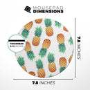 Summer Pineapple Seamless v1// WaterProof Rubber Foam Backed Anti-Slip Mouse Pad for Home Work Office or Gaming Computer Desk
