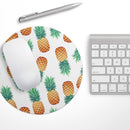 Summer Pineapple Seamless v1// WaterProof Rubber Foam Backed Anti-Slip Mouse Pad for Home Work Office or Gaming Computer Desk
