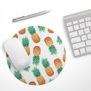 Summer Pineapple Seamless v1// WaterProof Rubber Foam Backed Anti-Slip Mouse Pad for Home Work Office or Gaming Computer Desk