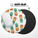 Summer Pineapple Seamless v1// WaterProof Rubber Foam Backed Anti-Slip Mouse Pad for Home Work Office or Gaming Computer Desk