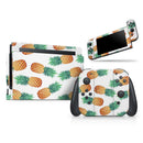 Summer Pineapple Seamless v1 // Skin Decal Wrap Kit for Nintendo Switch Console & Dock, Joy-Cons, Pro Controller, Lite, 3DS XL, 2DS XL, DSi, or Wii - Vinyl Skin Wrap for Nintendo Switch 2, OLED, Lite, Pro Controller, Wii & Classic Handhelds
