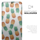 Summer Pineapple Seamless v1 - Premium Vinyl Skin Decal for Samsung Galaxy S25 Ultra, S24, S23, S22 & All Galaxy S Models