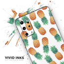 Summer Pineapple Seamless v1 - Premium Vinyl Skin Decal for Samsung Galaxy S25 Ultra, S24, S23, S22 & All Galaxy S Models