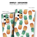 Summer Pineapple Seamless v1 - Premium Vinyl Skin Decal for Samsung Galaxy S25 Ultra, S24, S23, S22 & All Galaxy S Models