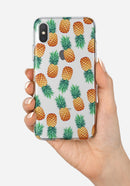 Summer Pineapple Seamless v1 - Crystal Clear Hard Case for the iPhone XS MAX, XS & More (ALL AVAILABLE)