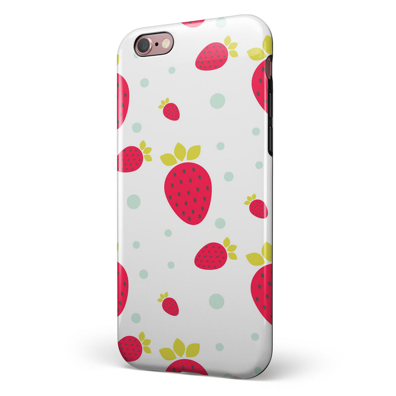 Summer Strawberries v1 iPhone 6/6s or 6/6s Plus 2-Piece Hybrid INK-Fuzed Case