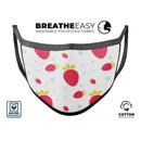 Summer Strawberries v1 - Made in USA Mouth Cover Unisex Anti-Dust Cotton Blend Reusable & Washable Face Mask with Adjustable Sizing for Adult or Child