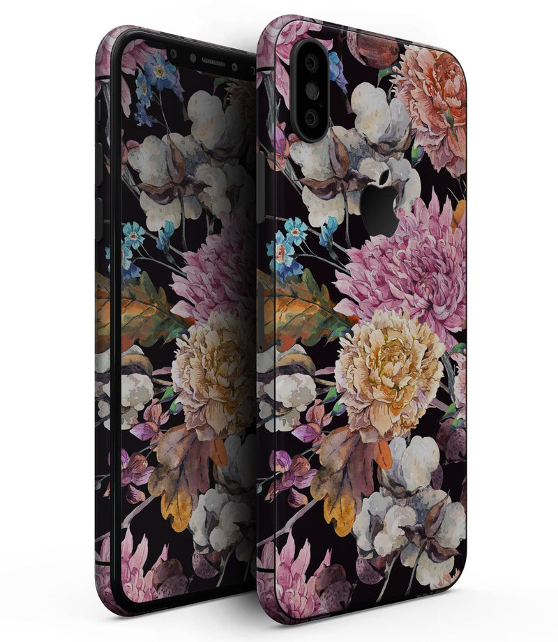 Summer Watercolor Floral v1 - iPhone XS MAX, XS/X, 8/8+, 7/7+, 5/5S/SE Skin-Kit (All iPhones Available)