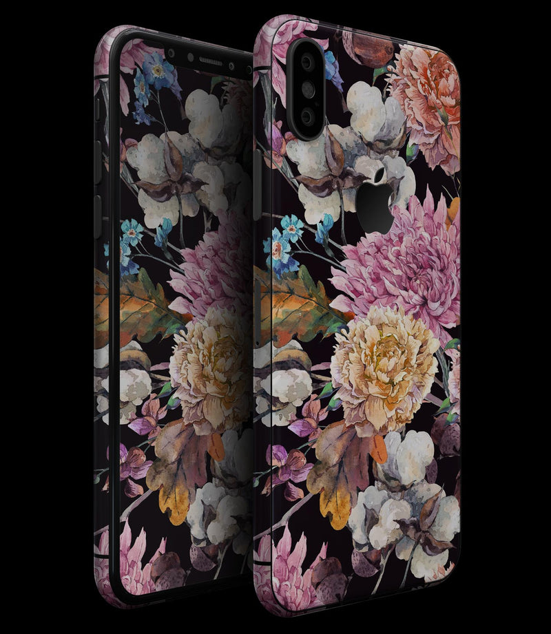 Summer Watercolor Floral v1 - iPhone XS MAX, XS/X, 8/8+, 7/7+, 5/5S/SE Skin-Kit (All iPhones Available)