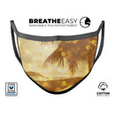 Sun-Kissed Day V1 - Made in USA Mouth Cover Unisex Anti-Dust Cotton Blend Reusable & Washable Face Mask with Adjustable Sizing for Adult or Child