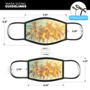 Sun-Kissed Day V2 - Made in USA Mouth Cover Unisex Anti-Dust Cotton Blend Reusable & Washable Face Mask with Adjustable Sizing for Adult or Child