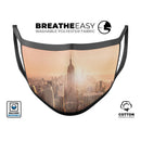 Sunny Blur Empire State - Made in USA Mouth Cover Unisex Anti-Dust Cotton Blend Reusable & Washable Face Mask with Adjustable Sizing for Adult or Child
