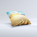 Sunny Day Desert ink-Fuzed Decorative Throw Pillow