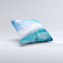Sunny Day Waves Ink-Fuzed Decorative Throw Pillow